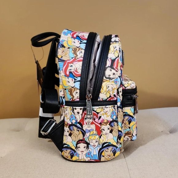 Loungefly Disney Classic Princess AOP Mini Backpack NEW ( B ) Acutal Print main image 11